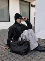 レトロ PUレザー ショルダーバッグ