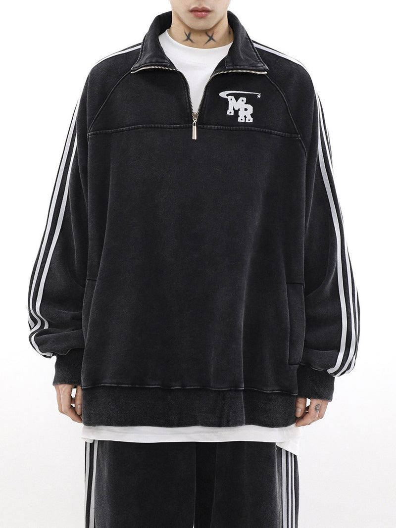 サイドライン ハーフジップ スウェットセットアップ