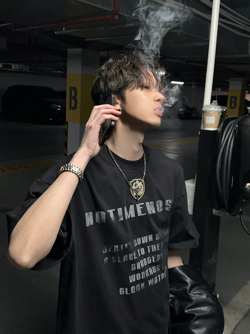 パッチエンブレム クラックレタリング Tシャツ