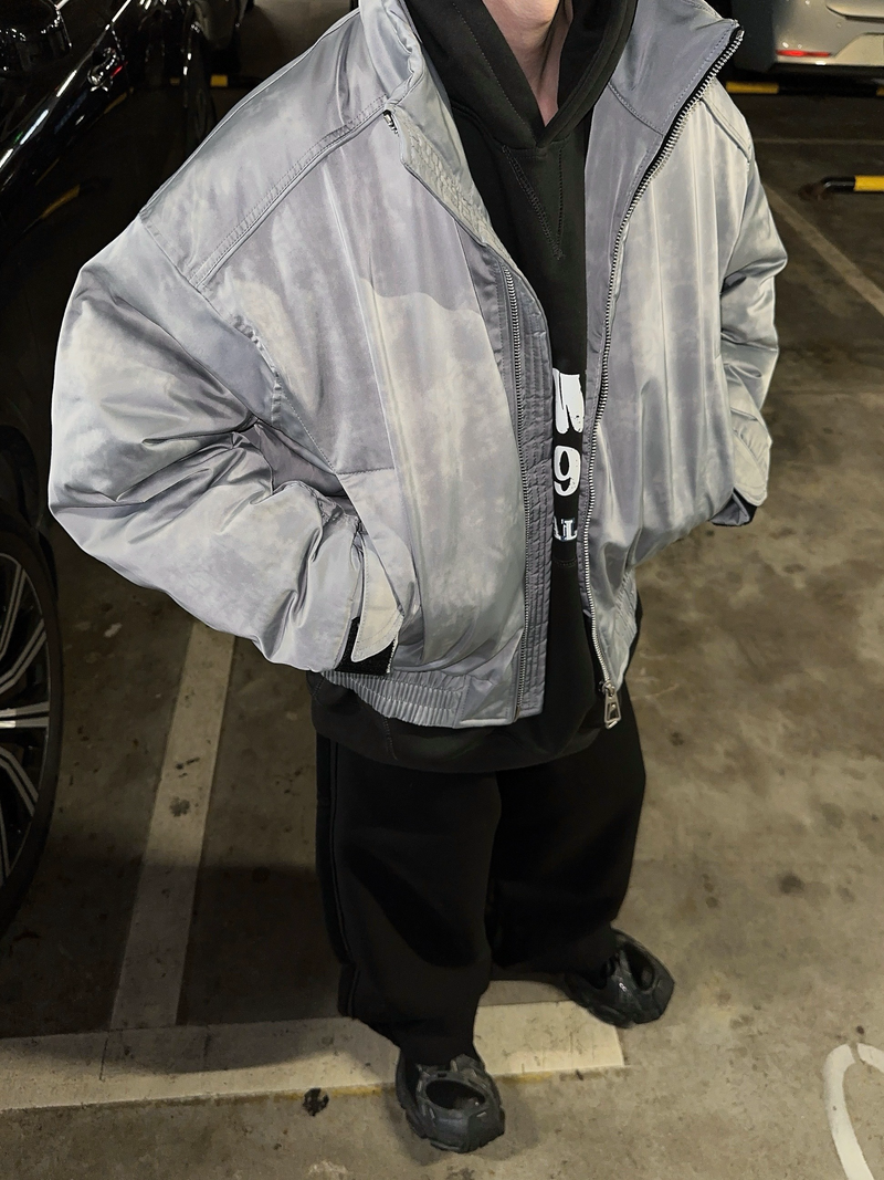 ハイネック ジッパーフライトジャケット