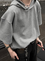 グレーフード ピアスパーカー Tシャツ