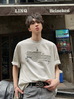 バックプリント 刺繍パッチ Tシャツ