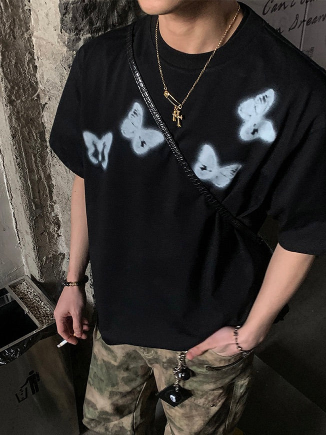 グロウバタフライ プリントTシャツ