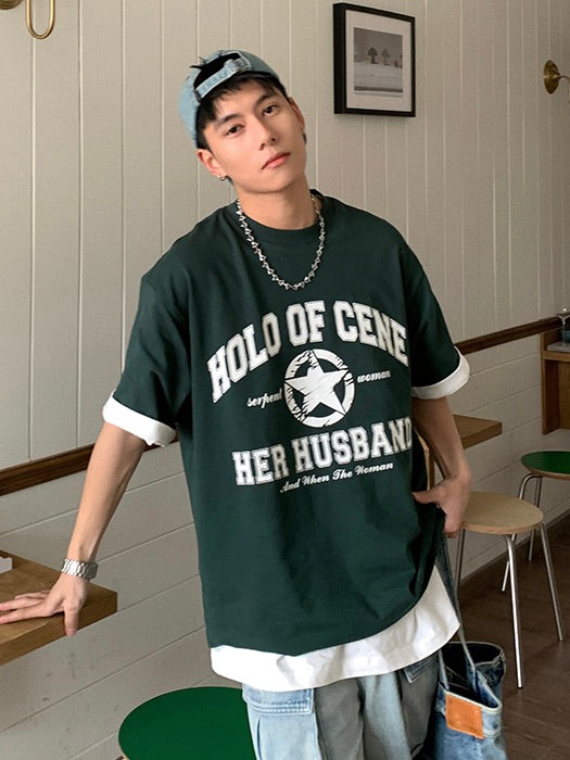 マルチカラー アメリカンレトロTシャツ