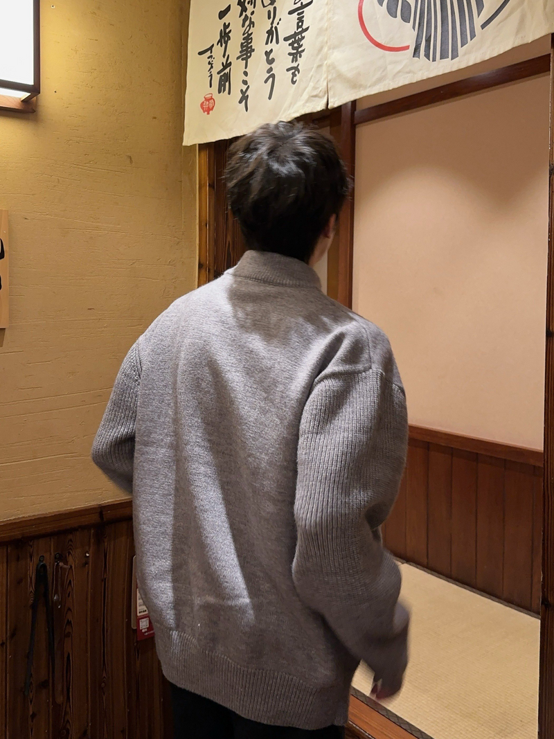 パターンポートレート ジッパーセーター