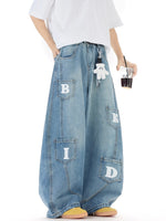 アルファベット キーホルダー付き バルーンデニム