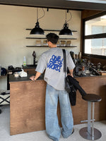 バックプリント 立体オフセットペイントTシャツ