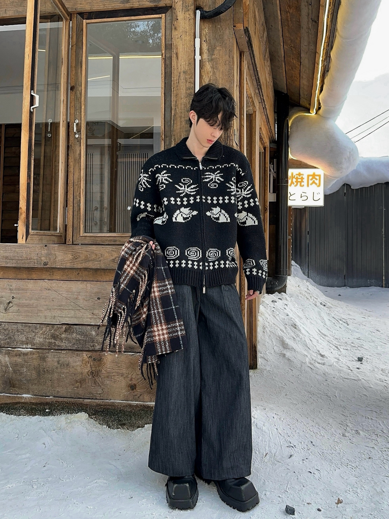 タータンチェック柄 フリースマフラー