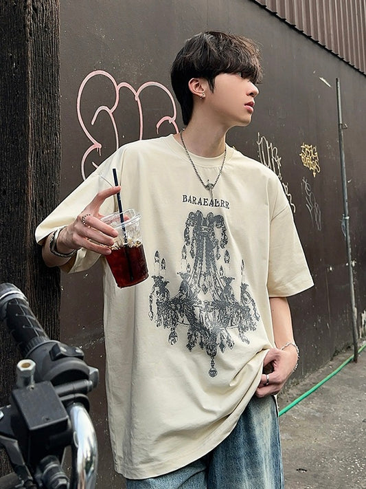 レトロ シャンデリアプリントTシャツ