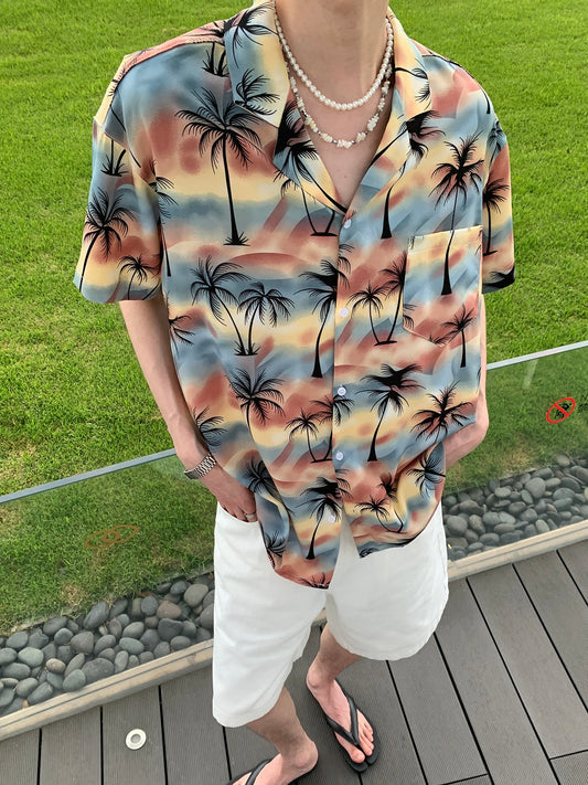 サマーココナッツツリー リゾート開襟シャツ