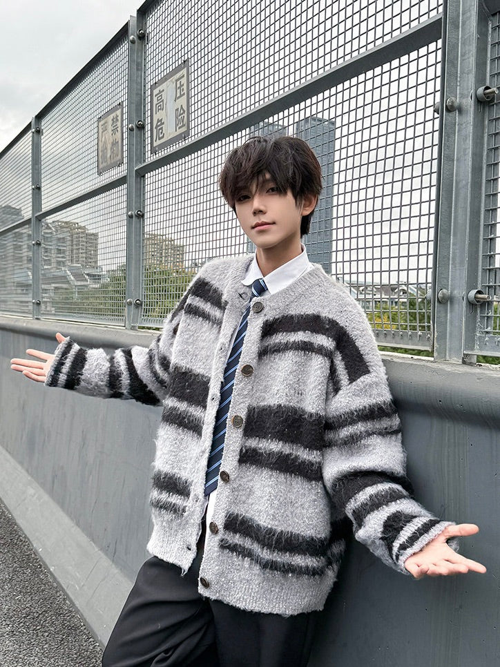 レトロ ソフトウール レイジーカーディガン