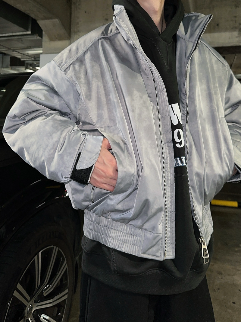 ハイネック ジッパーフライトジャケット