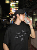 カジュアル レタープリント Tシャツ