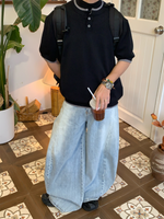 フェイクレイヤード ヘンリーネックTシャツ