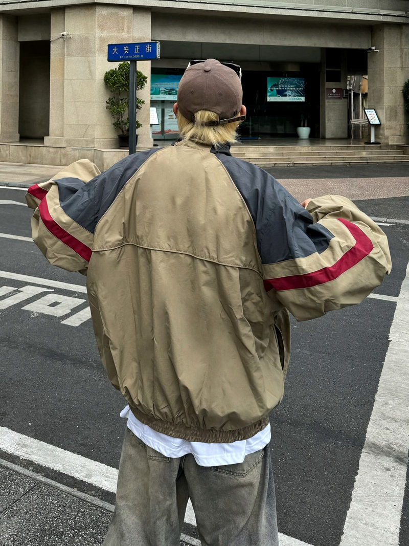 コントラスト ナイロントラックジャケット