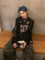 グラフィティプリント メッシュ ロングスリーブ ゲームTシャツ