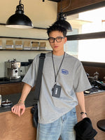 バックプリント 立体オフセットペイントTシャツ