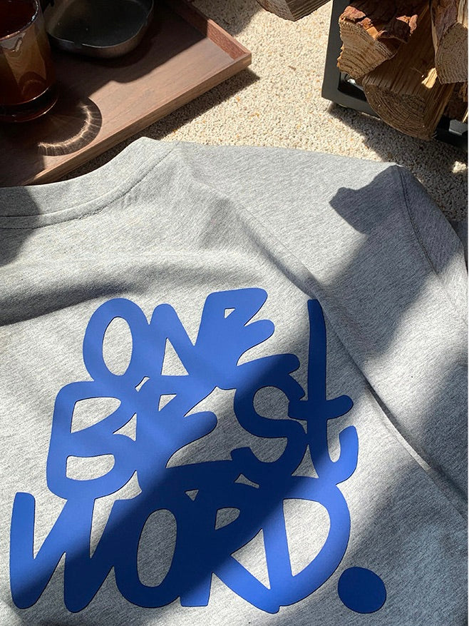 バックプリント 立体オフセットペイントTシャツ