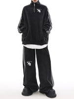 サイドライン ハーフジップ スウェットセットアップ