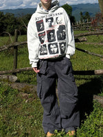 グリッド ポートレートレター パーカー