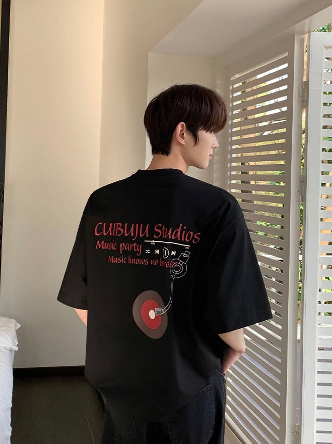 バックプリント ミュージック Tシャツ