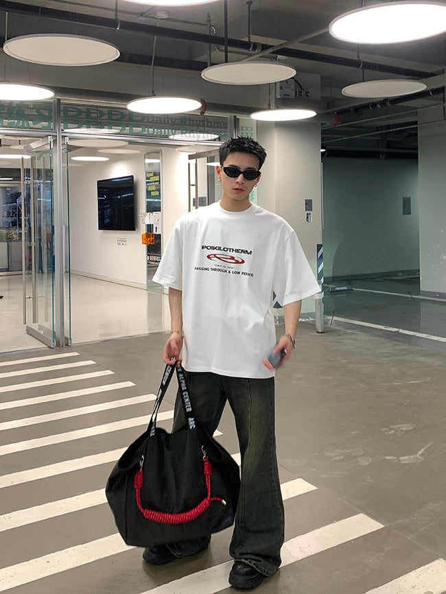 クラックドロゴ フロントプリントTシャツ