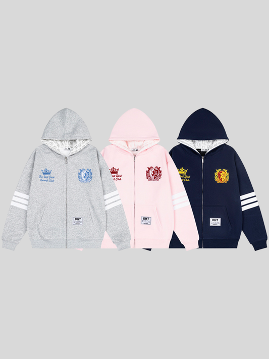 モノグラム エンブレム ジップパーカー