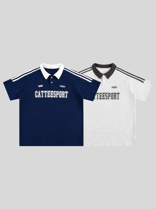 1998 レトロサイドライン ワッフルポロシャツ