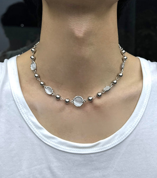 ジルコン レイヤー チェーンネックレス