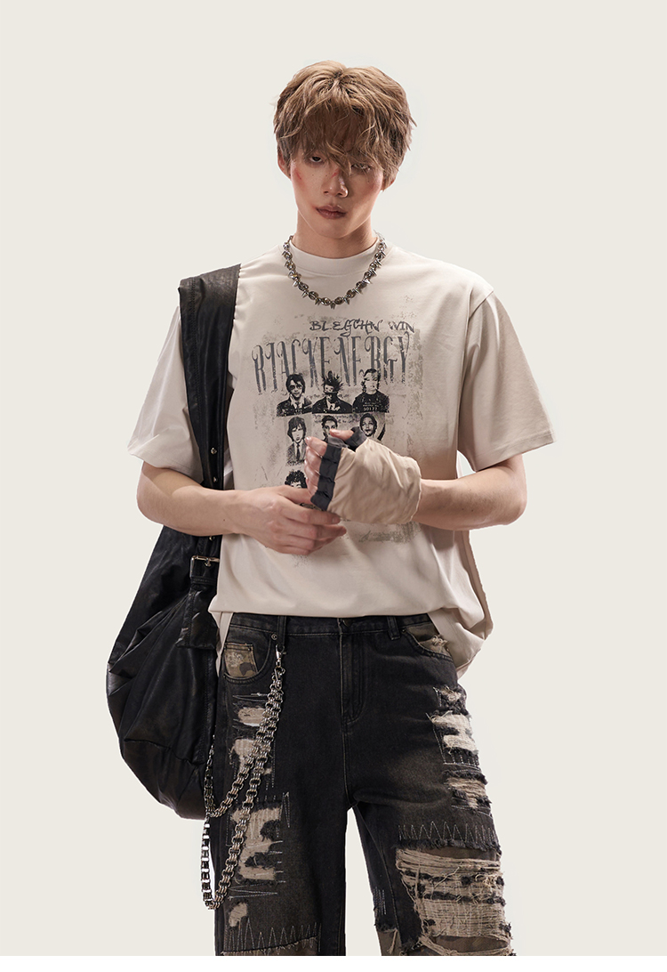 ヴィンテージ アートグリッド Tシャツ