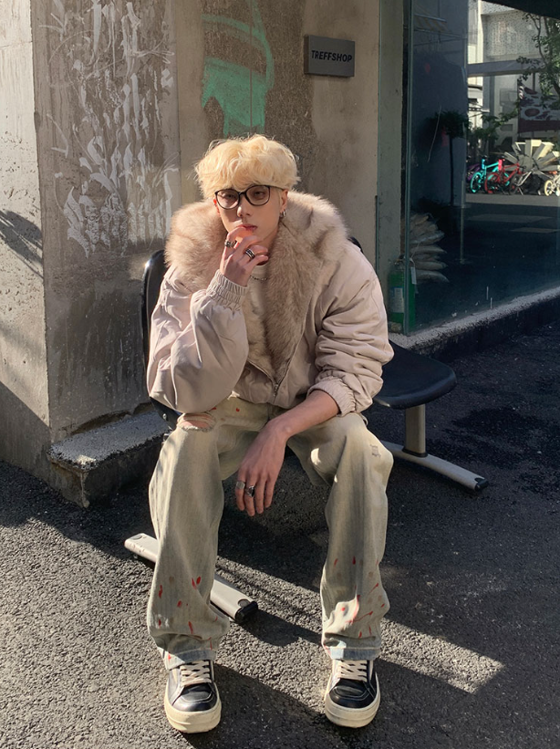 カービング ファー フードジャケット