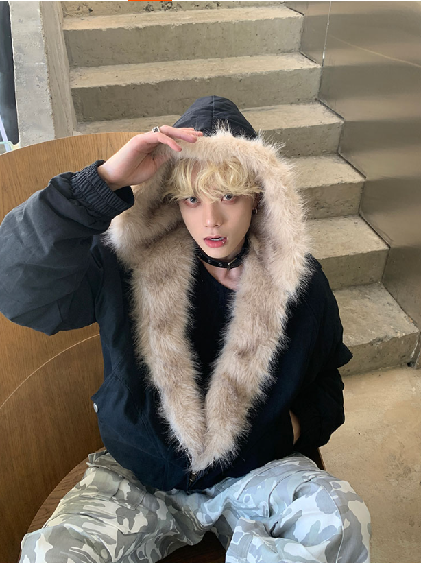 カービング ファー フードジャケット