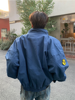 ワンポイントエンブレム スタンドカラージャケット