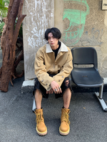 フェイクレイヤード ストライプ ジップジャケット