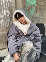 ワンポイント リバーシブル パデッドファージャケット