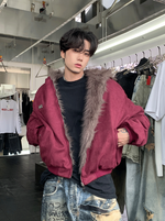 ワンポイント リバーシブル パデッドファージャケット