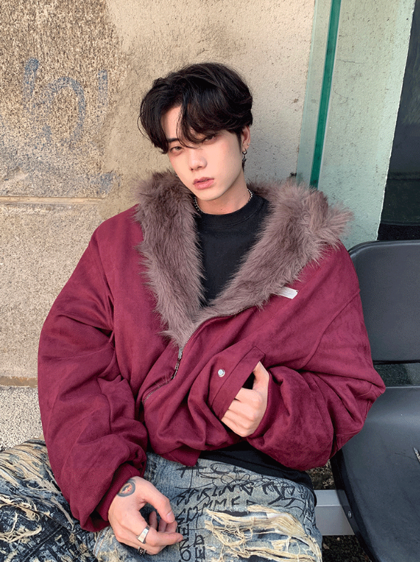 ワンポイント リバーシブル パデッドファージャケット