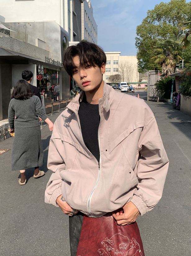 ハイネック ジッパートラックカーゴジャケット