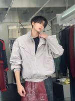 ハイネック ジッパートラックカーゴジャケット