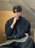 ハイネック ジッパートラックカーゴジャケット