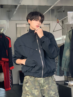 ハイネック ジッパートラックカーゴジャケット