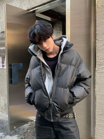 フーディー付き ダブルジッパーPUレザーペディン