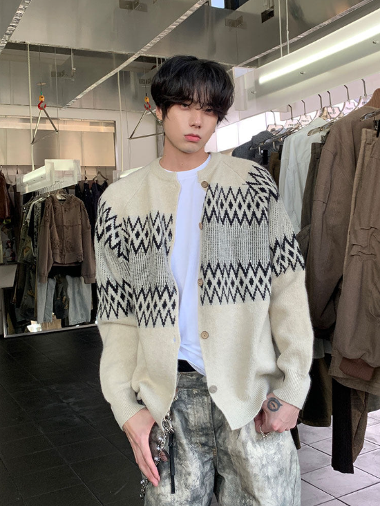 スプリング フェアアイル ニットカーディガン