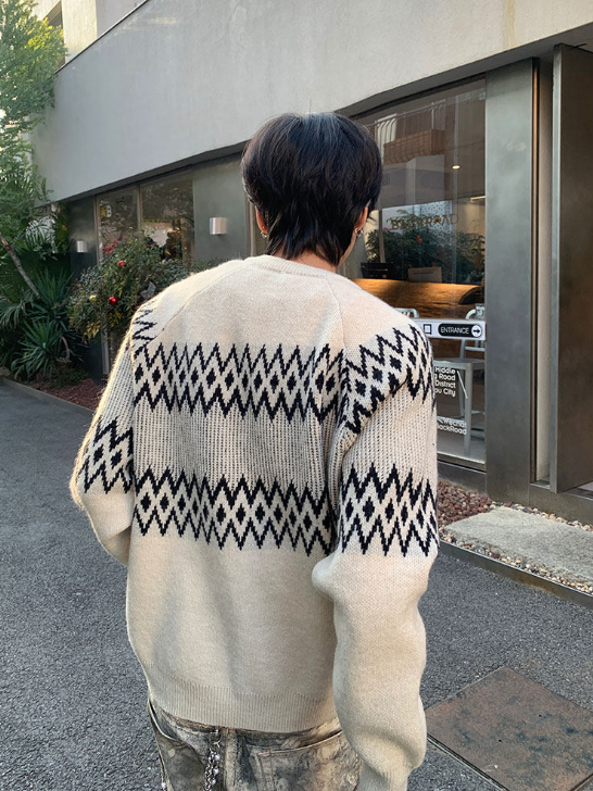 スプリング フェアアイル ニットカーディガン