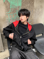 ラインストーン ブラッディジップパーカー