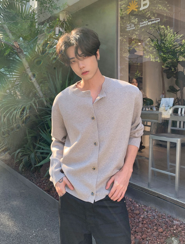 レイジーフラワーボタン カーディガン