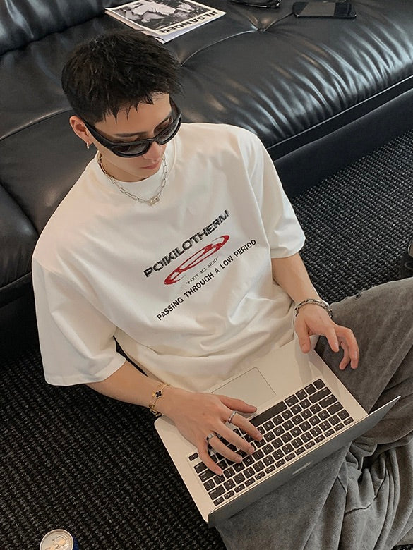 クラックドロゴ フロントプリントTシャツ