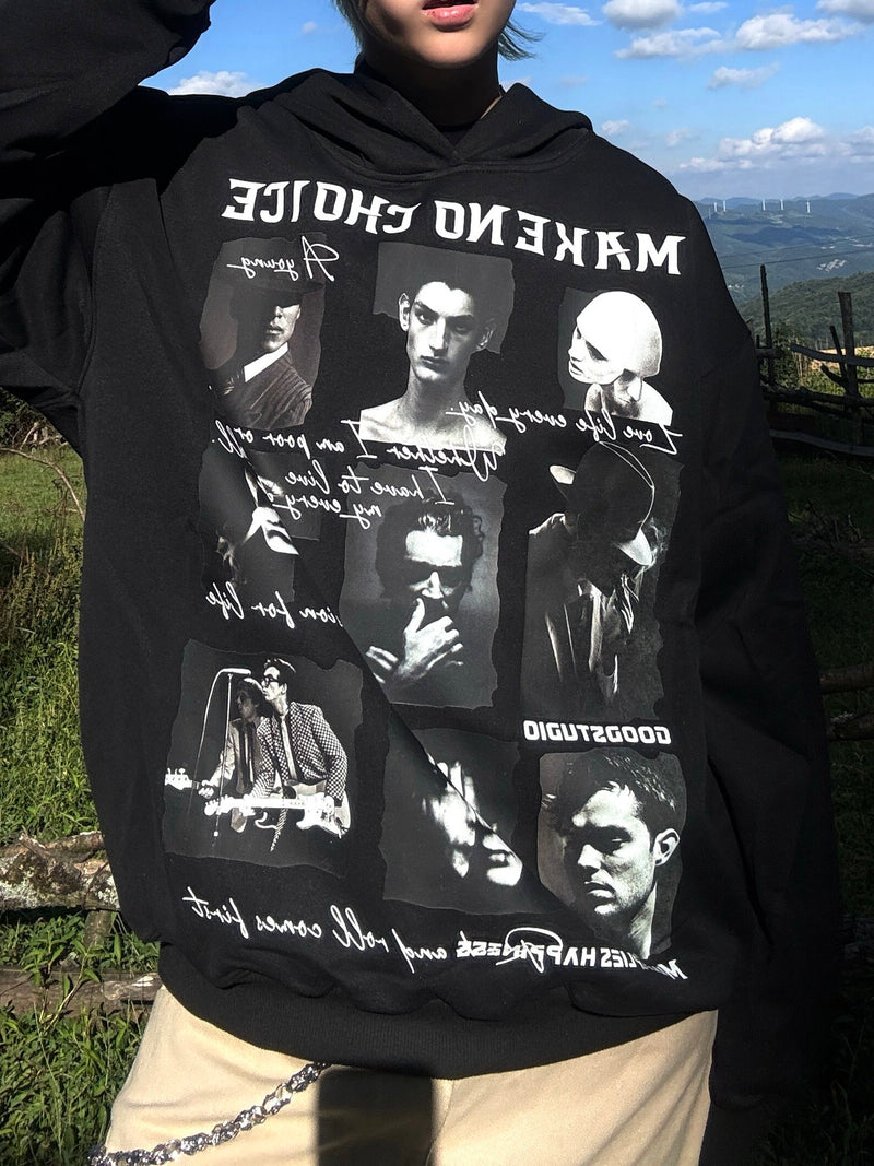 グリッド ポートレートレター パーカー