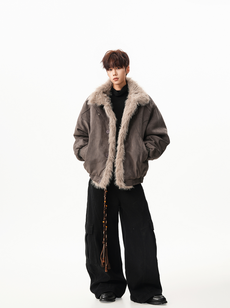 レトロ ネックベルト ファージャケット