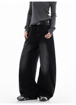 ウォッシュ レトロ バルーンデニムパンツ